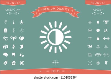 Brightness symbol icon