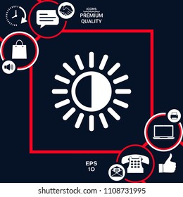 Brightness symbol icon