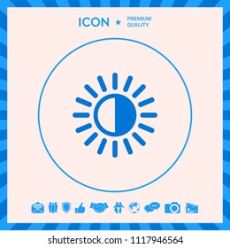 Brightness symbol icon