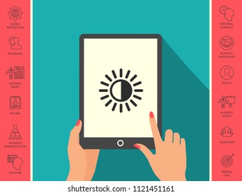 Brightness symbol icon