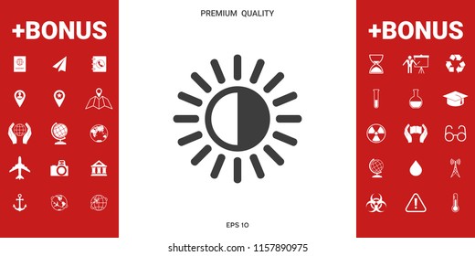 Brightness symbol icon