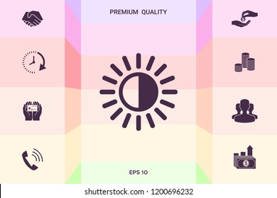 Brightness symbol icon