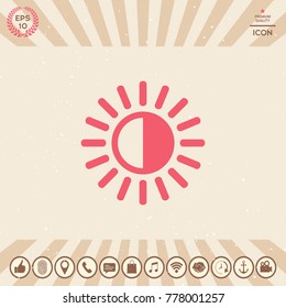 Brightness symbol icon
