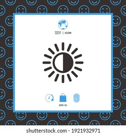 Brightness symbol icon. Element for your design