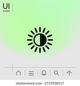 Symbol für Helligkeit. Element für Ihr Design