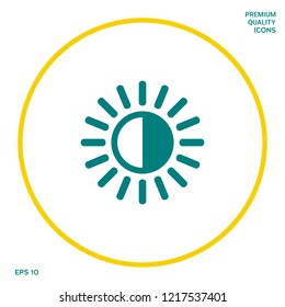 Brightness symbol icon. Graphic elements for your design