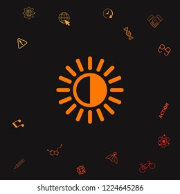 Brightness symbol icon. Graphic elements for your design