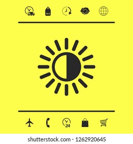 Brightness symbol icon. Graphic elements for your design