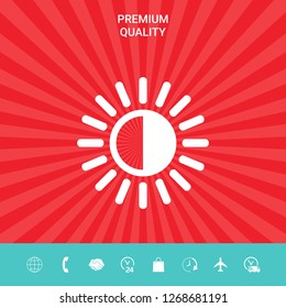 Brightness symbol icon. Graphic elements for your design