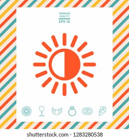 Brightness symbol icon. Graphic elements for your design