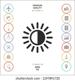 Brightness symbol icon. Graphic elements for your design