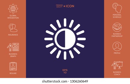 Brightness symbol icon. Graphic elements for your design
