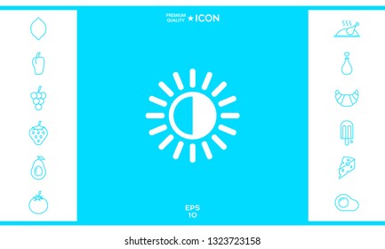Brightness symbol icon. Graphic elements for your design