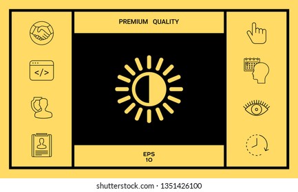 Brightness symbol icon. Graphic elements for your design