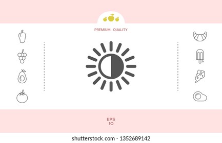 Brightness symbol icon. Graphic elements for your design