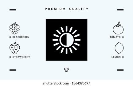 Brightness symbol icon. Graphic elements for your design
