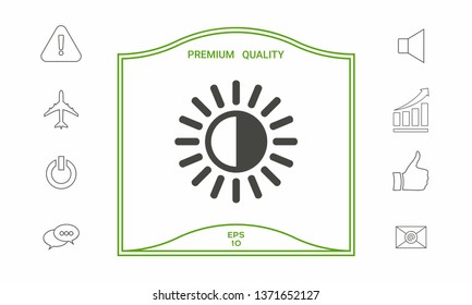 Brightness symbol icon. Graphic elements for your design