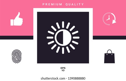 Brightness symbol icon. Graphic elements for your design