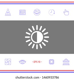 Brightness symbol icon. Graphic elements for your design