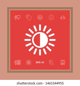Brightness symbol icon. Graphic elements for your design