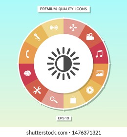 Brightness symbol icon. Graphic elements for your design