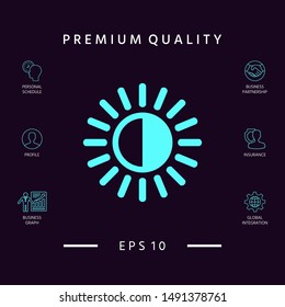 Brightness symbol icon. Graphic elements for your design