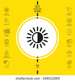 Brightness symbol icon. Graphic elements for your design