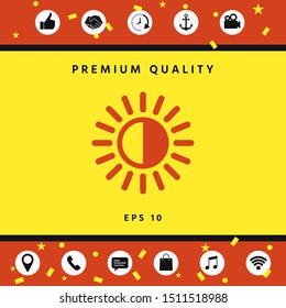 Brightness symbol icon. Graphic elements for your design