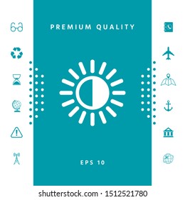 Brightness symbol icon. Graphic elements for your design