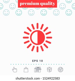 Brightness symbol icon. Graphic elements for your design
