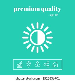 Brightness symbol icon. Graphic elements for your design