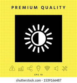 Brightness symbol icon. Graphic elements for your design