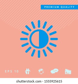 Brightness symbol icon. Graphic elements for your design