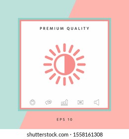 Brightness symbol icon. Graphic elements for your design