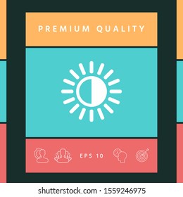 Brightness symbol icon. Graphic elements for your design
