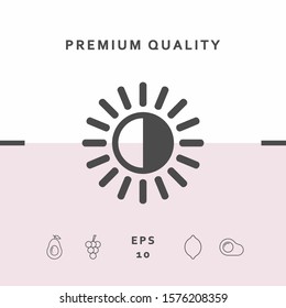 Brightness symbol icon. Graphic elements for your design