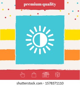 Brightness symbol icon. Graphic elements for your design