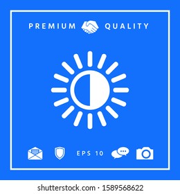 Brightness symbol icon. Graphic elements for your design