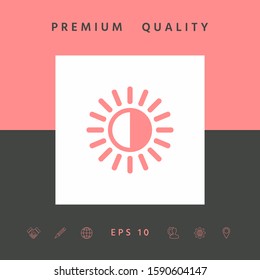 Brightness symbol icon. Graphic elements for your design