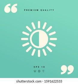 Brightness symbol icon. Graphic elements for your design