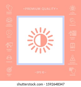 Brightness symbol icon. Graphic elements for your design