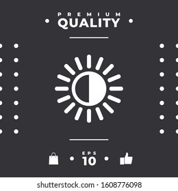 Brightness symbol icon. Graphic elements for your design