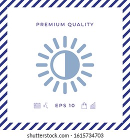 Brightness symbol icon. Graphic elements for your design