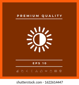 Brightness symbol icon. Graphic elements for your design