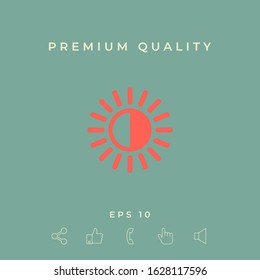 Brightness symbol icon. Graphic elements for your design