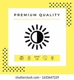 Brightness symbol icon. Graphic elements for your design