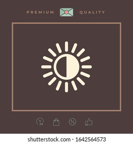 Brightness symbol icon. Graphic elements for your design