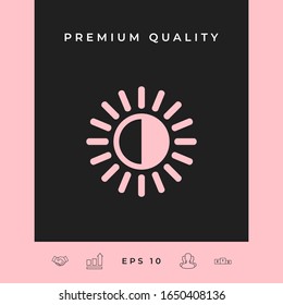 Brightness symbol icon. Graphic elements for your design