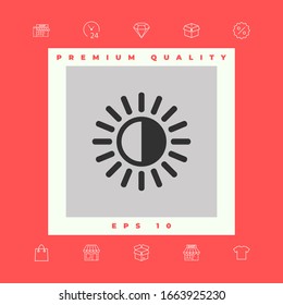 Brightness symbol icon. Graphic elements for your design