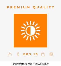 Brightness symbol icon. Graphic elements for your design